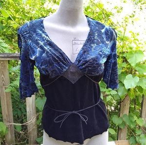 Blue Velvet 90s Top by Moa Moa